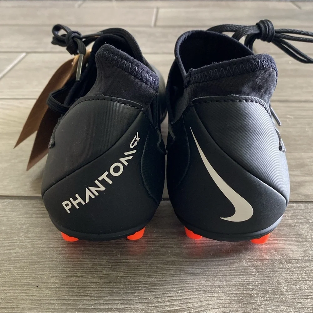 Nike Men’s Black Soccer Cleats with Bright Orange Studs